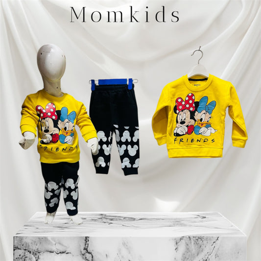 Winter fleece tracksuits(MICKY DUSY YELLOW)