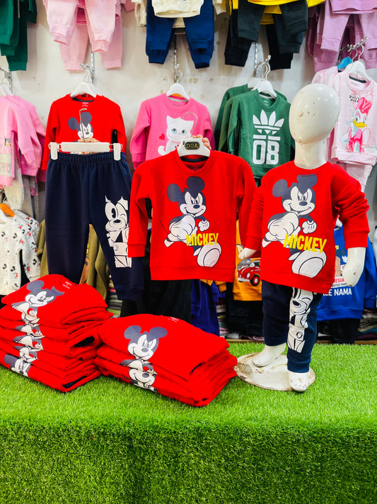 Winter fleece tracksuits(Mickey red)