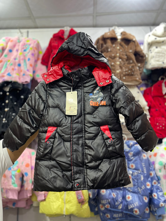 Imported Puffer jeckets(Leather black)