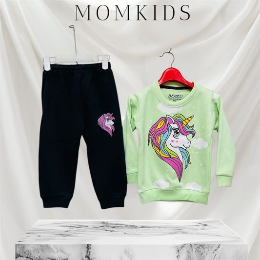 Winter fleece tracksuits(UNI APP GREEN)