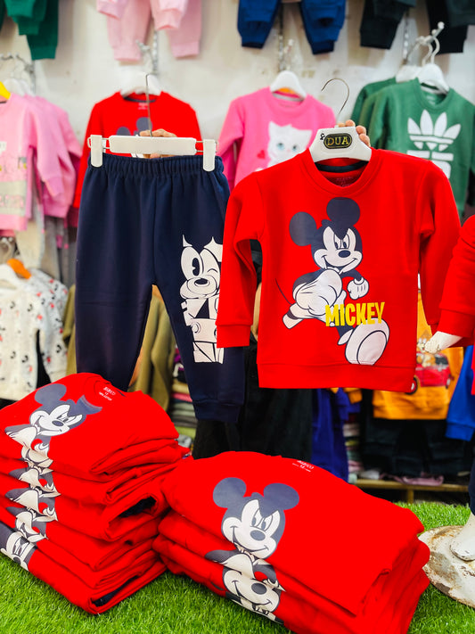 Winter fleece tracksuits(Mickey red)