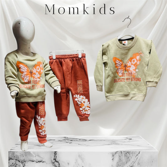 Winter fleece tracksuits(BUTTERFLY SKIN)