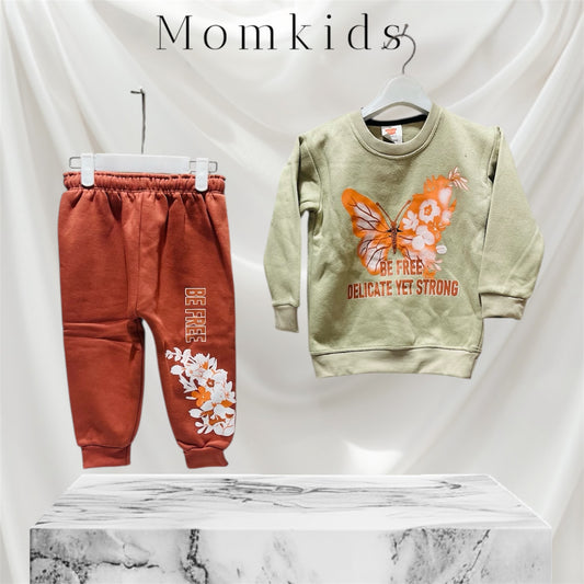 Winter fleece tracksuits(BUTTERFLY SKIN)