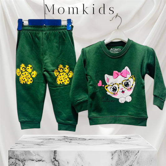 Winter fleece tracksuits(Mano green)