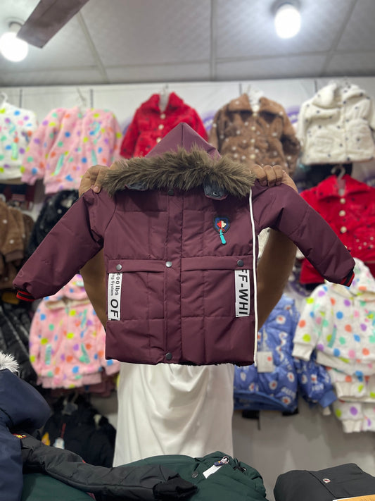 High quality Puffer jeckets(Mehroon)