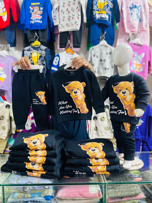 Winter fleece tracksuits(BEAR BLACK)